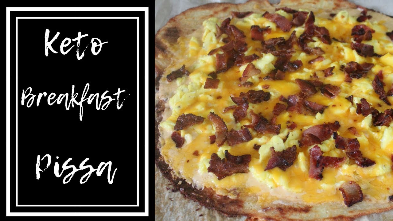 KETO breakfast pizza recipe low carb fathead crust