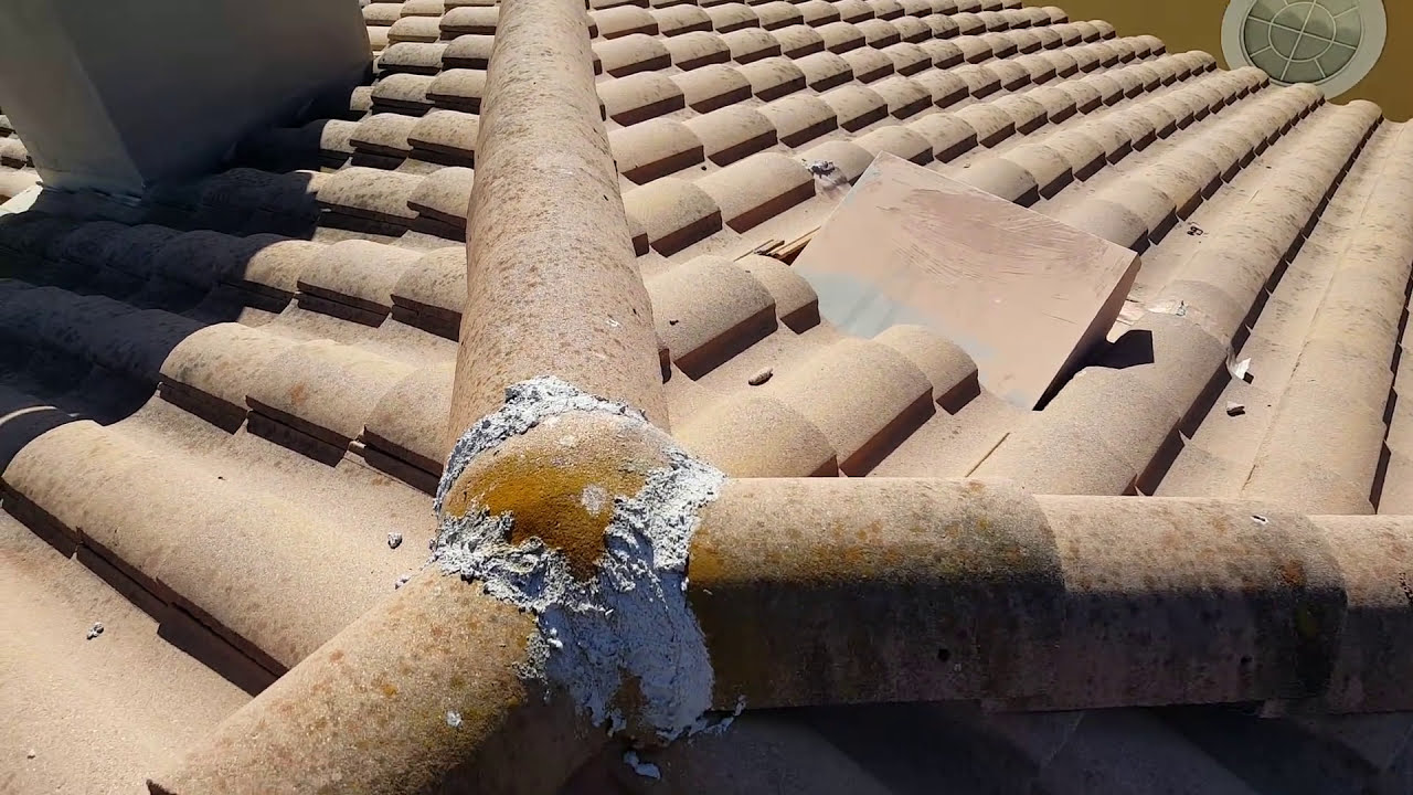 Spanish Style Tile Roof Inspection - This is exactly what you don't want to see on your roof.