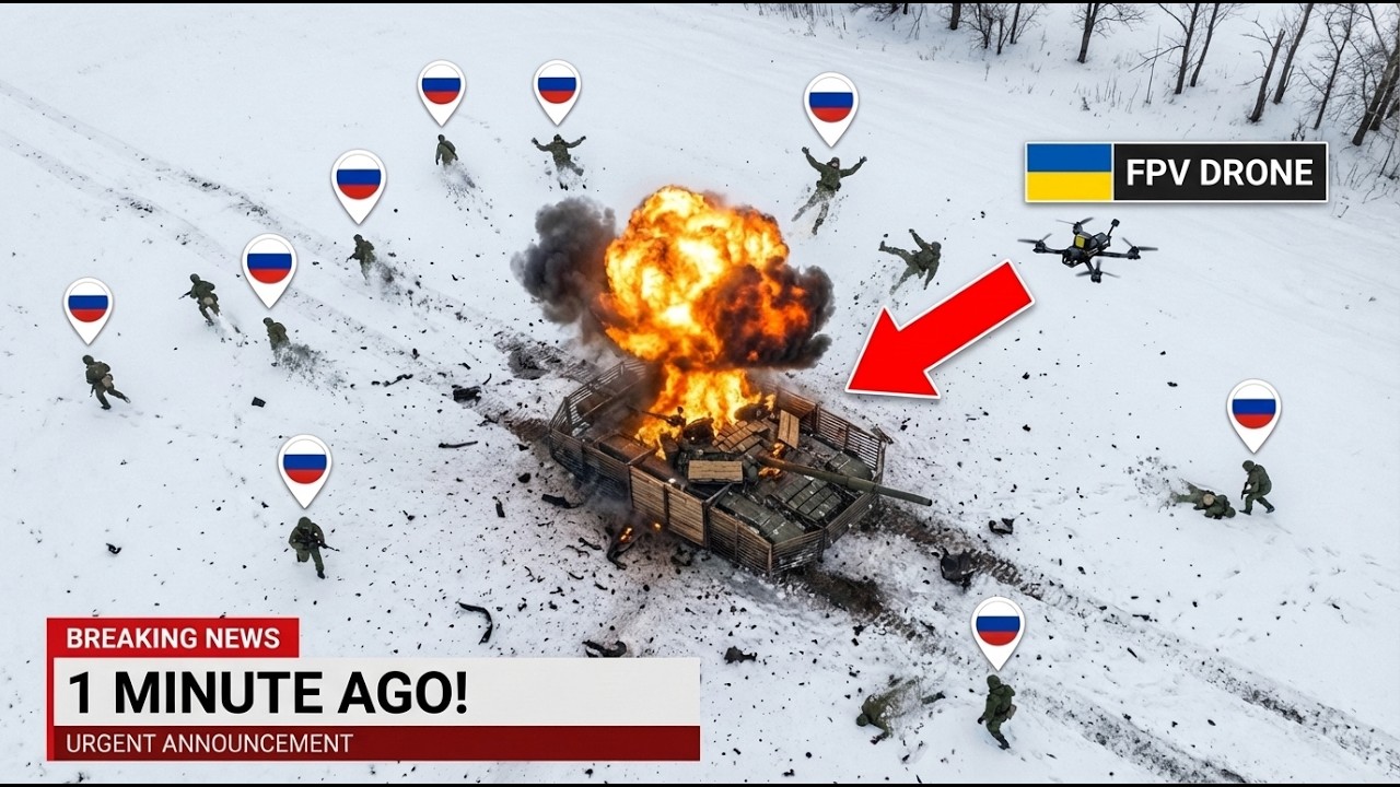 Украинский беспилотник обнаружил колонну российских танков-«черепах» — и вот что произошло…