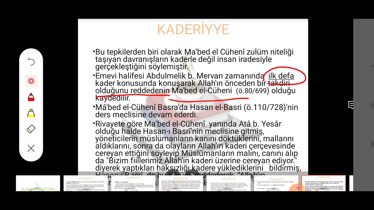 KADERİYYE    İslam Mezhepleri Tarihi