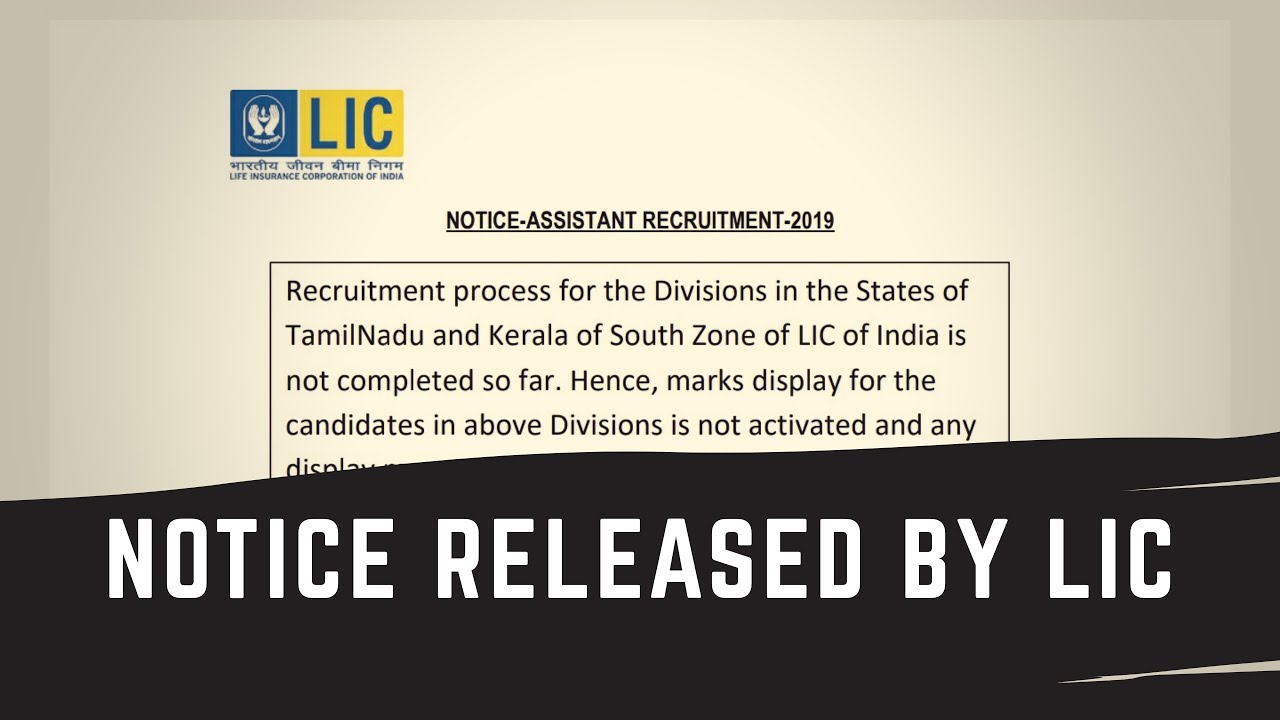 LIC ASSISTANT 2019 MARKS DISPLAY NOTES RELEASED | SOUTH ZONE | Mr.JACKSON