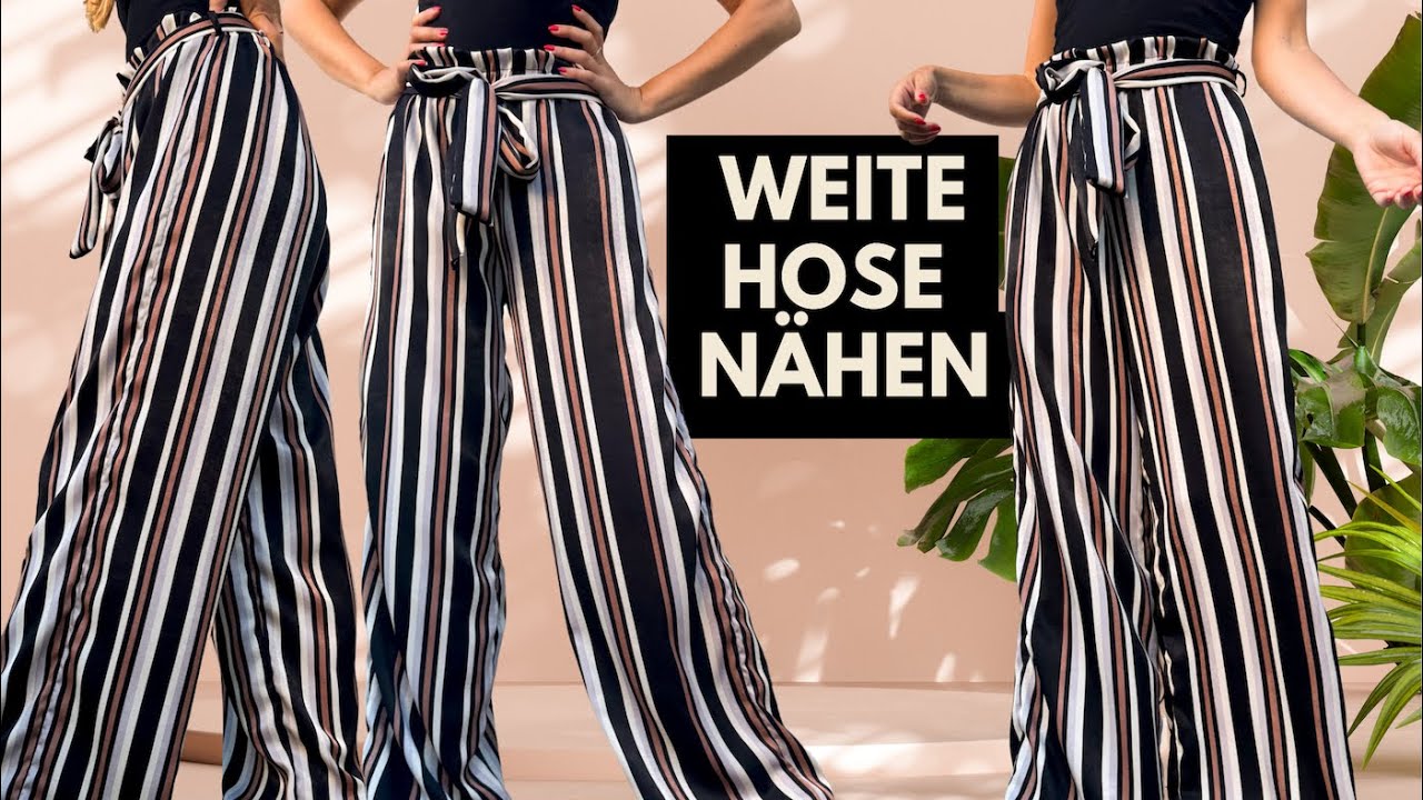 Weite Palazzo Hose mit Gürtel für Anfänger