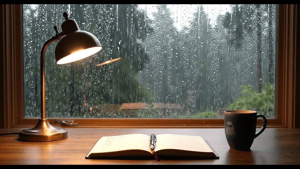 1 Hour Cozy Rainy Window • Study Ambience for Deep Focus (No Talking)