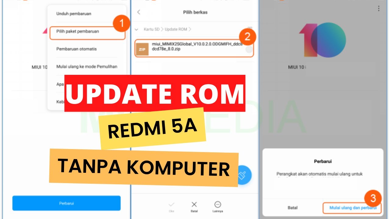UPDATE ROM MIUI REDMI 5A TANPA  KOMPUTER/Laptop (work 100%)