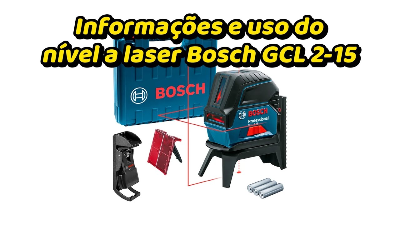 Informações e uso do nível a laser Bosch GCL 2-15 nivelando minhas redes por anos