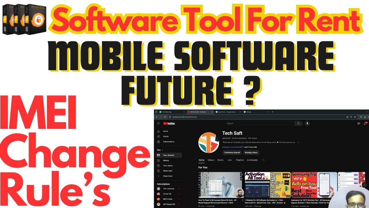 Mobile Software Tool For Rent Rules , Imei Change . Future in Mobile Software Field Update #Techsaft