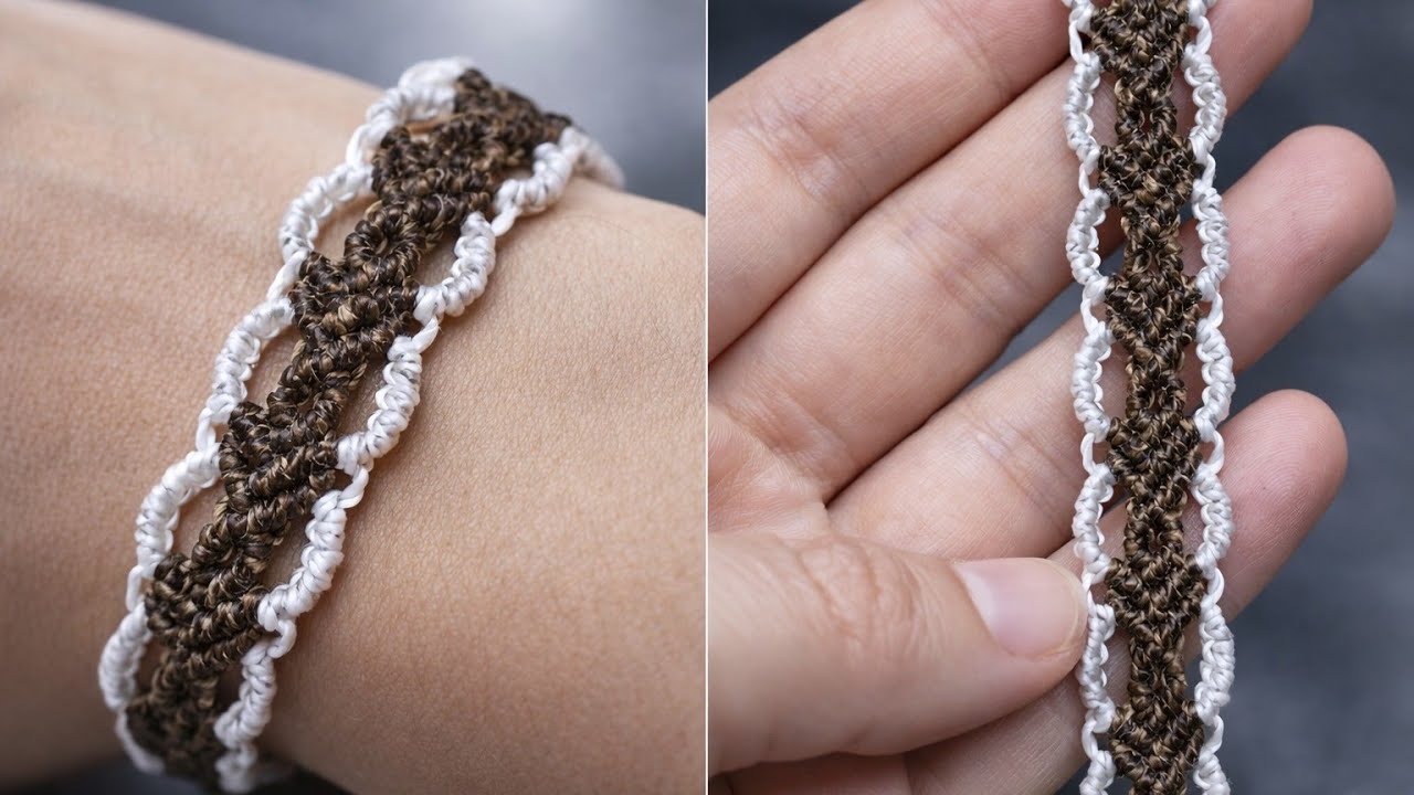 Pulseira Macrame ( Design para Pulseira) Passo a Passo 