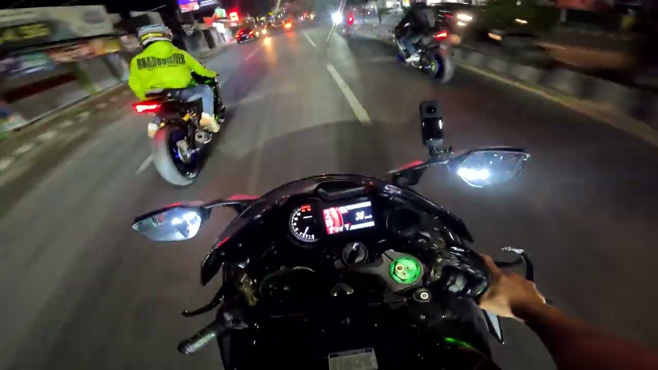KAWASAKI H2 & ZX10 TEST LAUNCH CONTROL AUTO PECAH SUARANYA