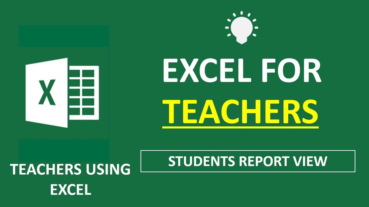 Simple Excel Data Analysis for Teachers - Excel For Teachers and Students Report