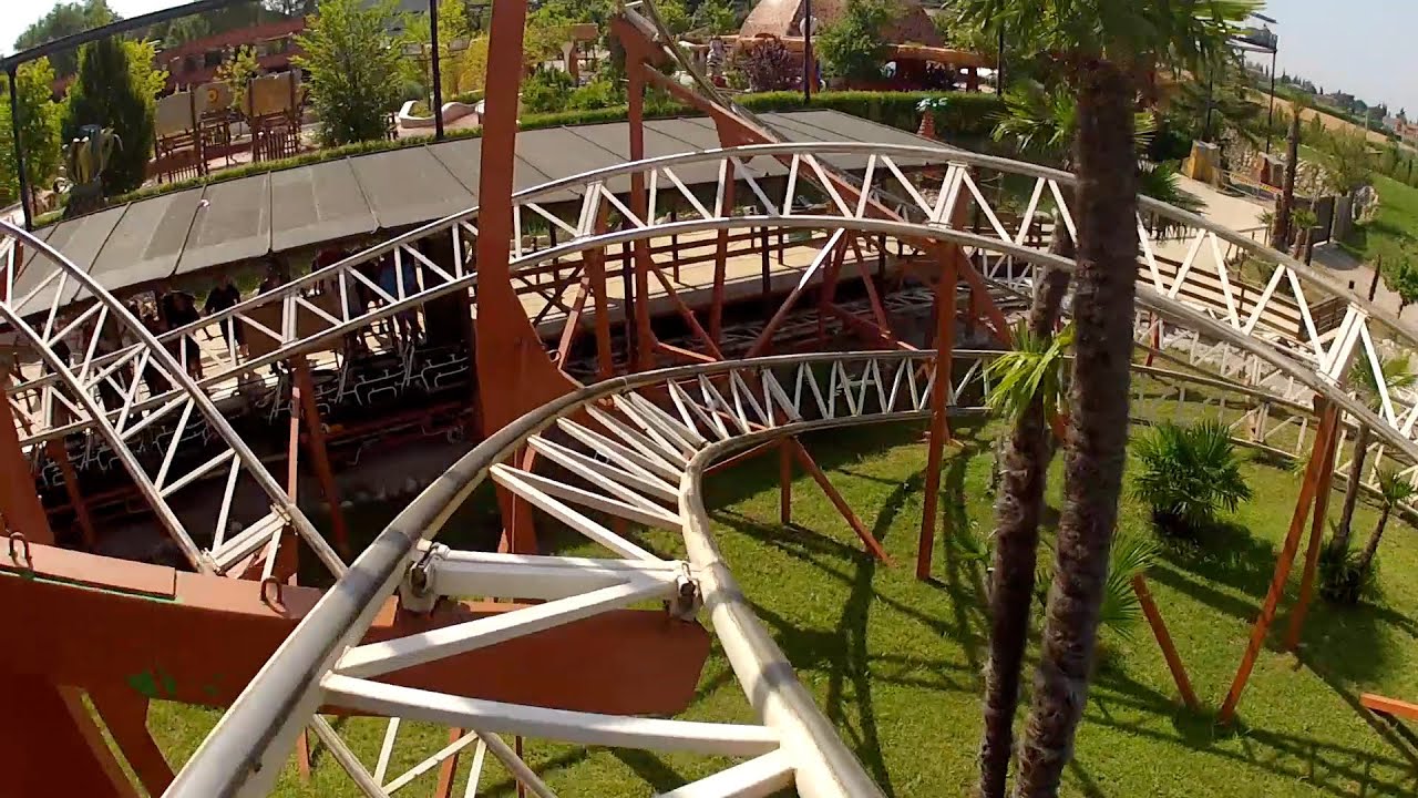 Brontojet Roller Coaster POV Movieland Park Italy - Classic Schwarzkopf Ride