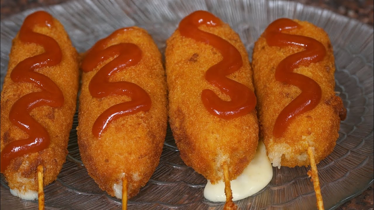 Easy Korean Cheese Corn Dogs Recipe | Super Crispy & Cheesy Street Food
