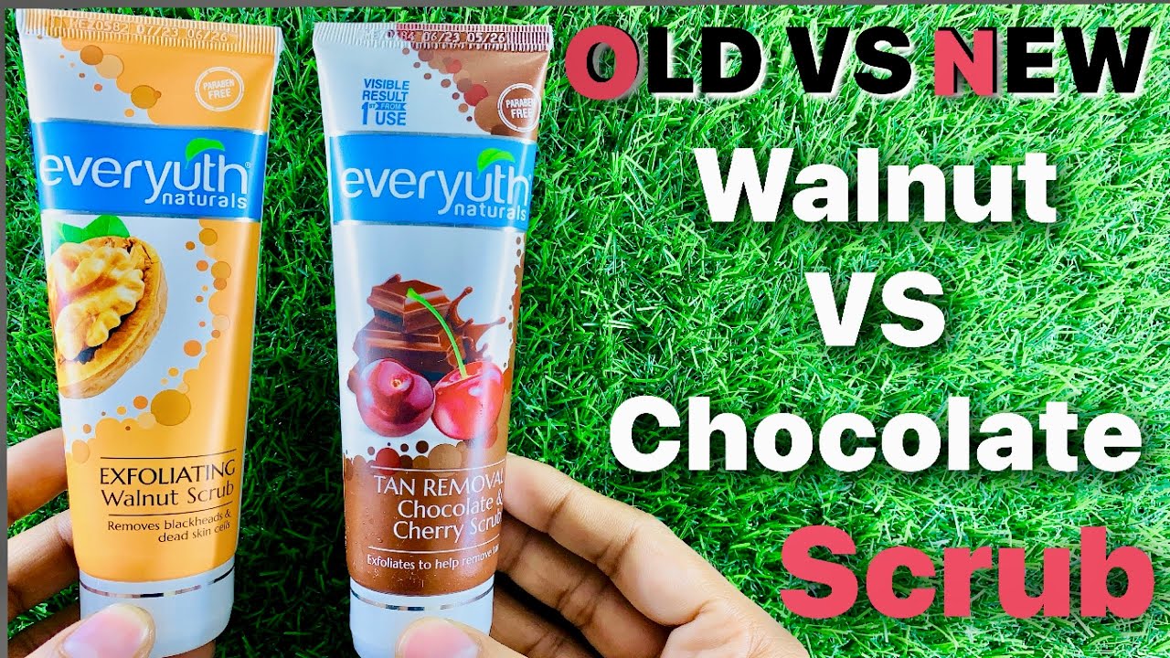 Everyuth Naturals Exfoliating Walnut Scrub Vs Everyuth Chocolate & Cherry Scrub Review