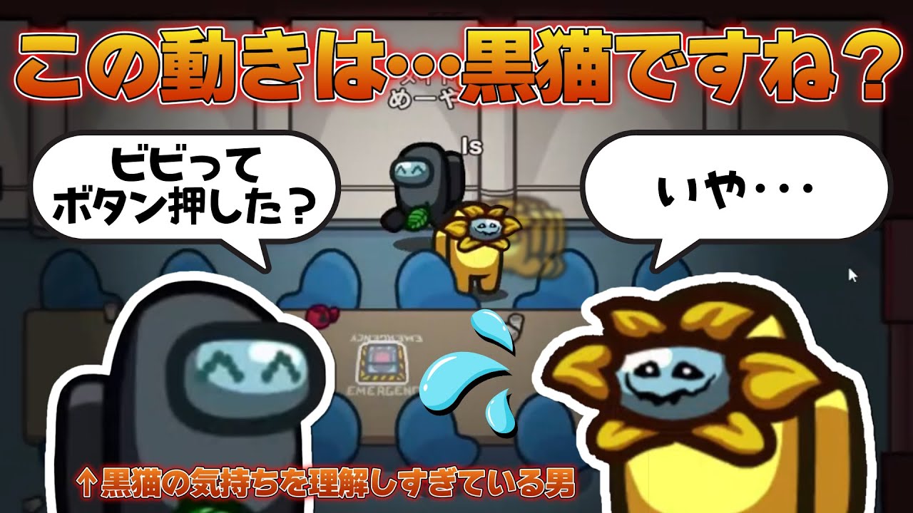 【AmongUs】黒猫のことは何でもわかっちゃうんだよね＾＾！【激戦動画#729】