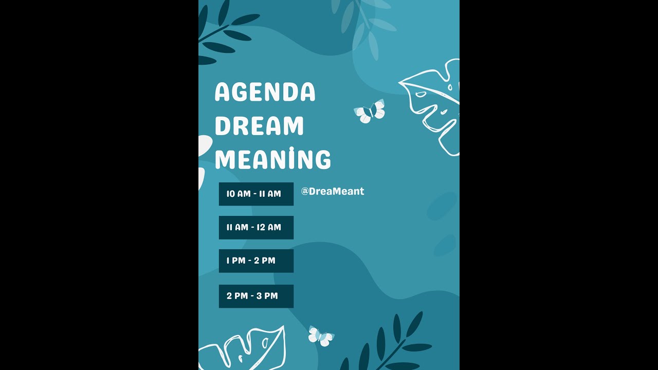 Agenda Dream Meaning