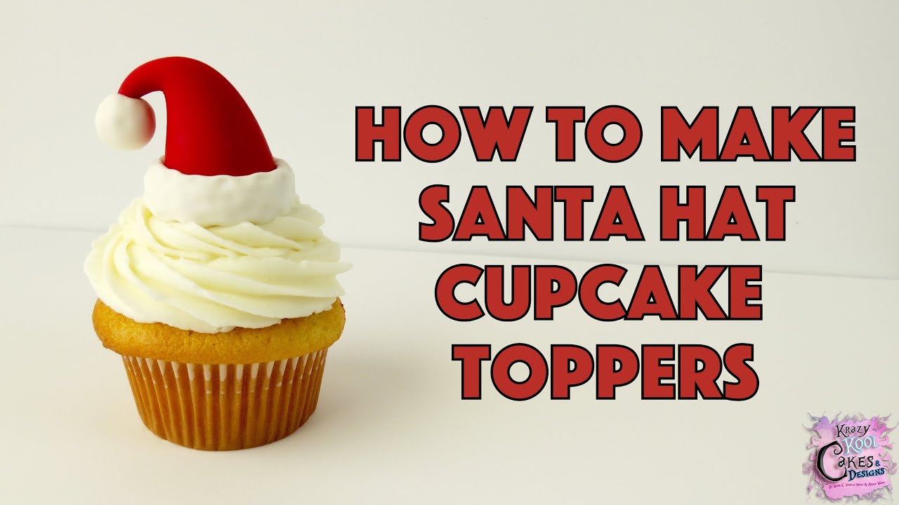 Santa Hat Cupcake Toppers FUN HOW TO!