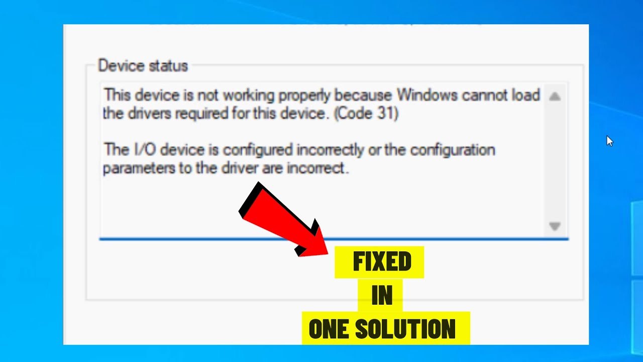 (FIXED) Device Not Working Properly Error Code : 31  | one solution | 2023