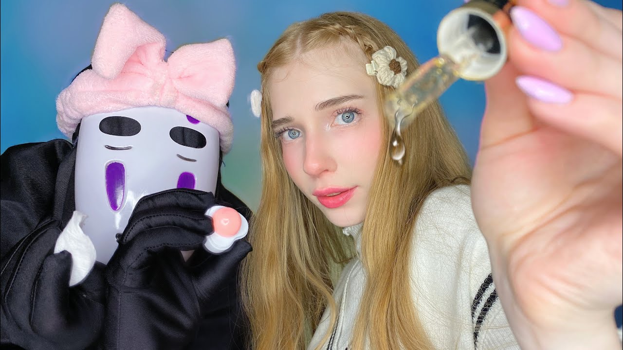 АСМР СПА УХОД ЗА ЛИЦОМ💦💗☀️ *Сладкий сон* 1000% ASMR SPA SKIN CARE