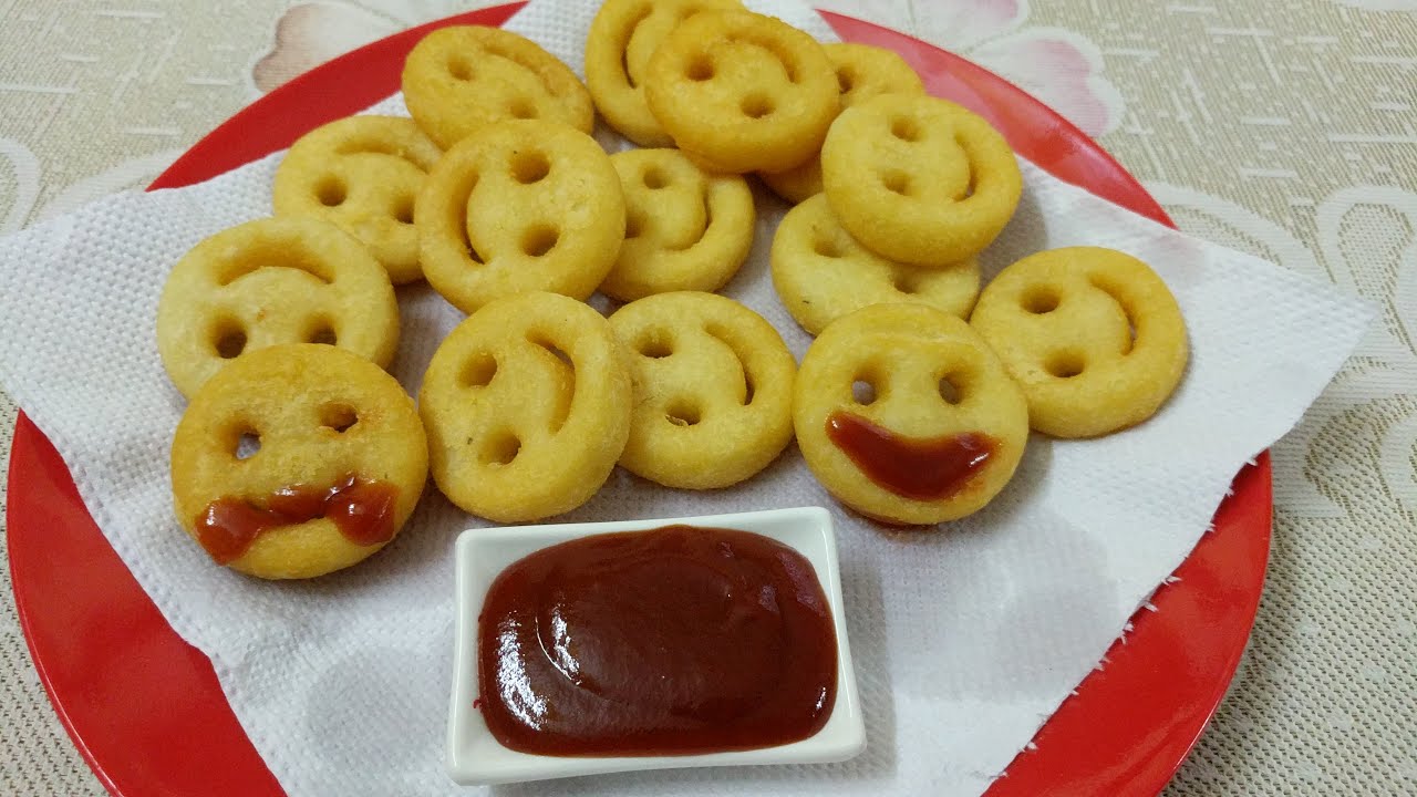 Potato Smiley Recipe | Home Made Easy And Tasty