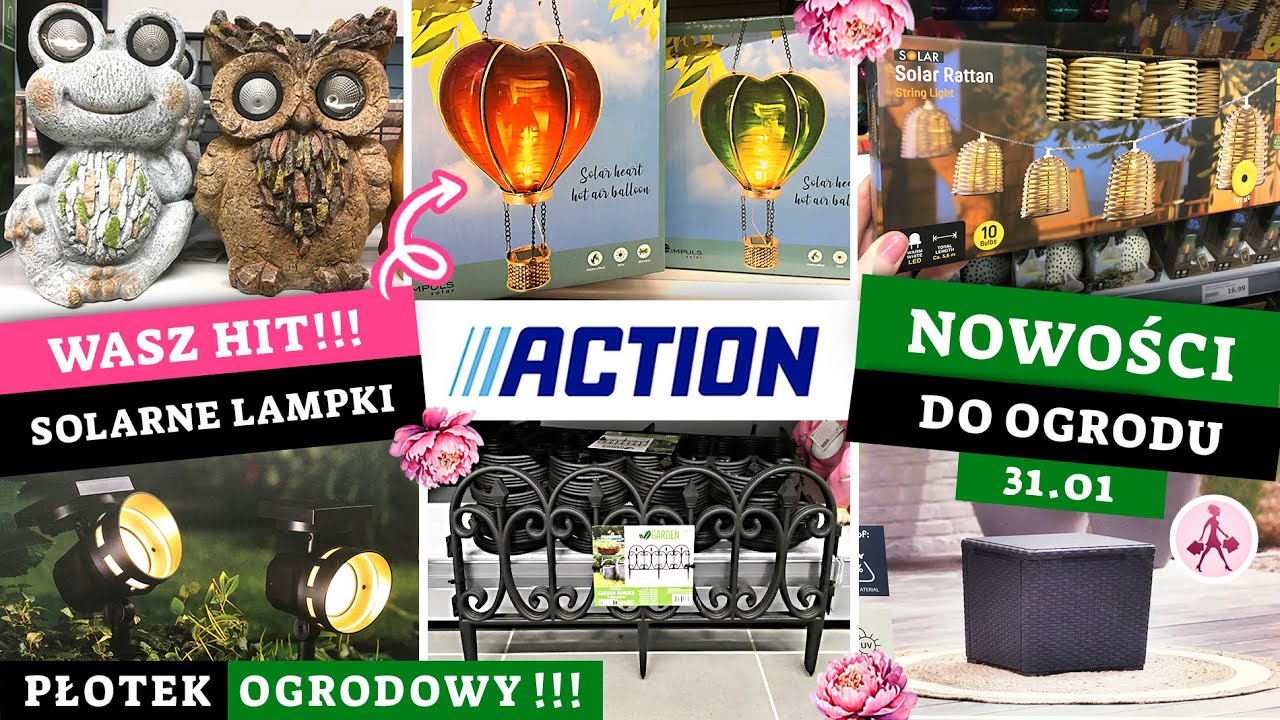 ACTION Nowości do ogrodu! 🌺😍 Cudne solarne lampy! 😍 Płotki i stoliki na balkon 🌺 Tanie dekoracje!