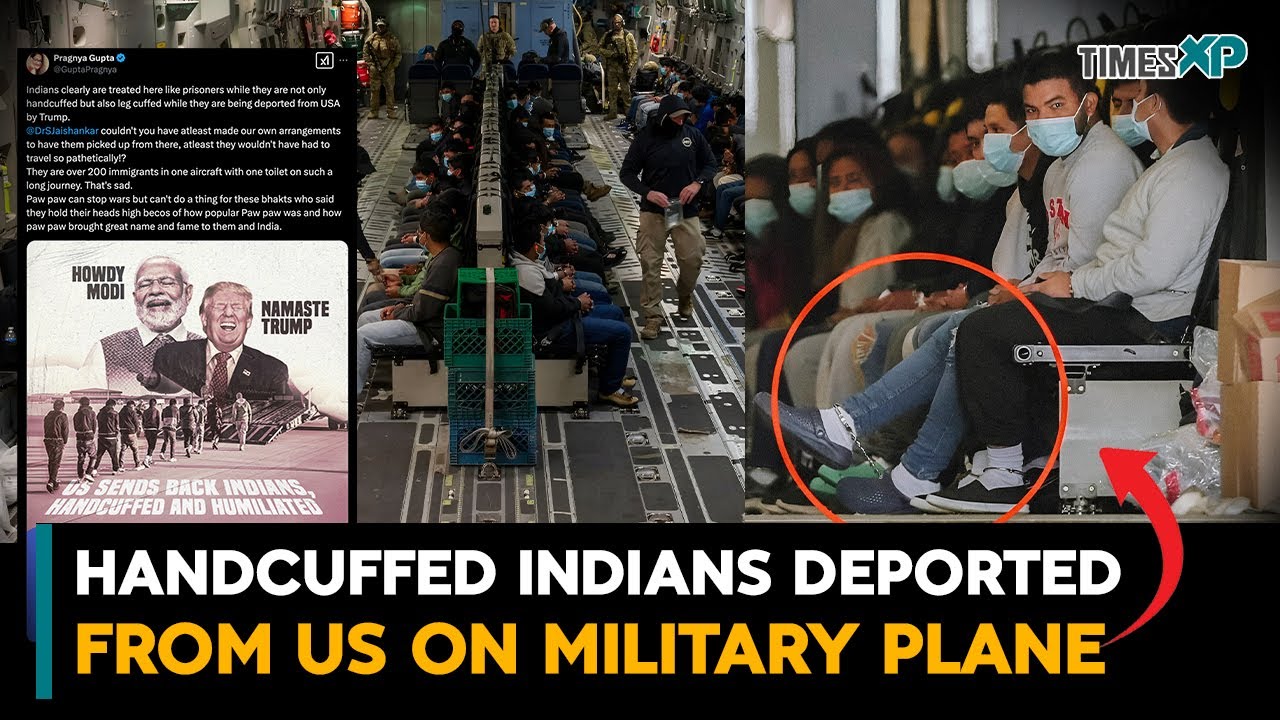 Indians Deported from the US in Handcuffs on Military Plane