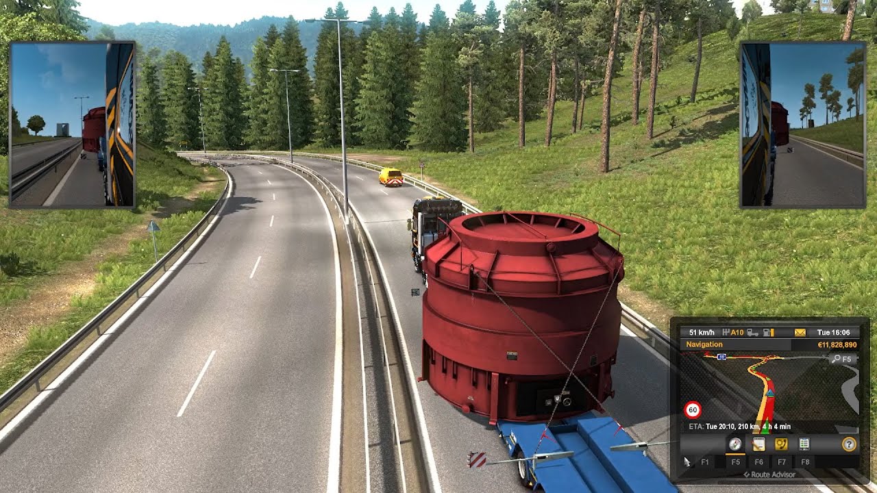 Euro Truck Simulator 2 Over size Boiler part transport