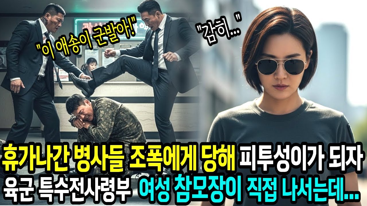 휴가나간 병사들이 조폭에게 당해 멍투성이로 복귀하자, 육군 특수전사령부 최초 여성 참모장이 직접 나서는데...ㅣ노후사연ㅣ오디오북ㅣ군대사연