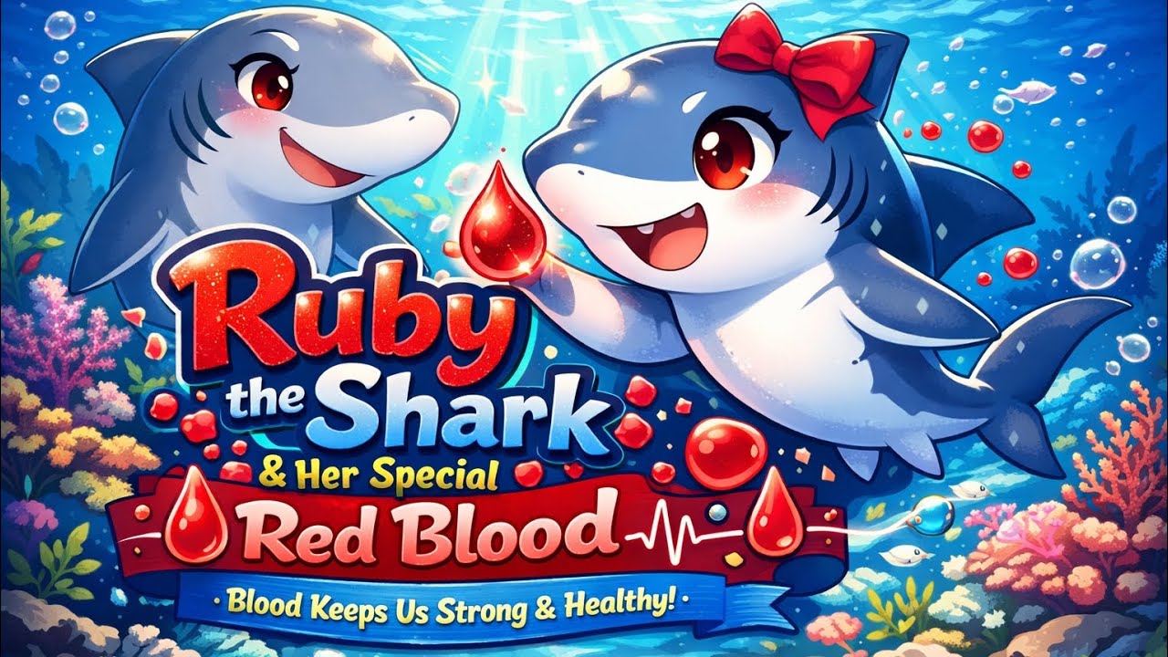 Ruby the Shark & Her Special Red Blood 🦈❤️ | Kids Educational Story | Anime Ocean Tale 