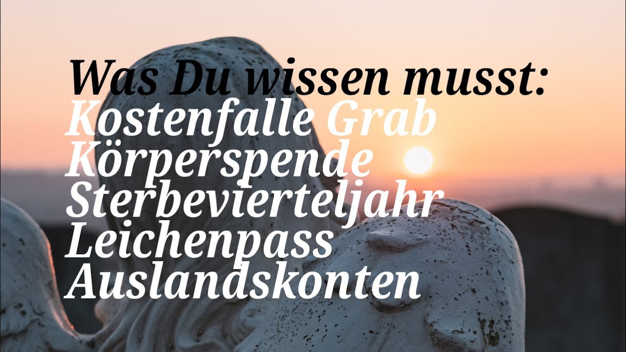 Todesfall - was tun?