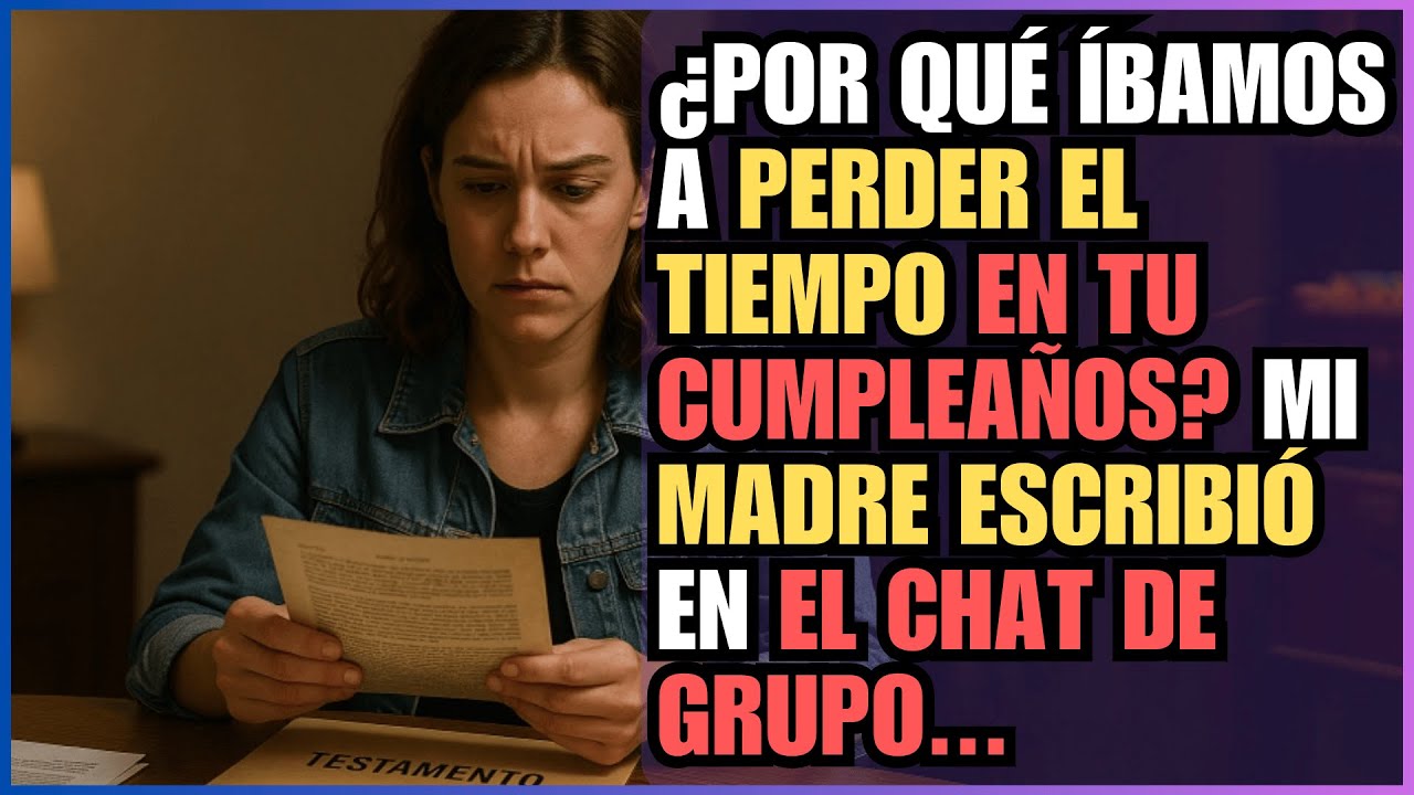¿POR QUÉ ÍBAMOS A PERDER EL TIEMPO EN TU CUMPLEAÑOS? MI MADRE ESCRIBIÓ EN EL CHAT DE GRUPO...