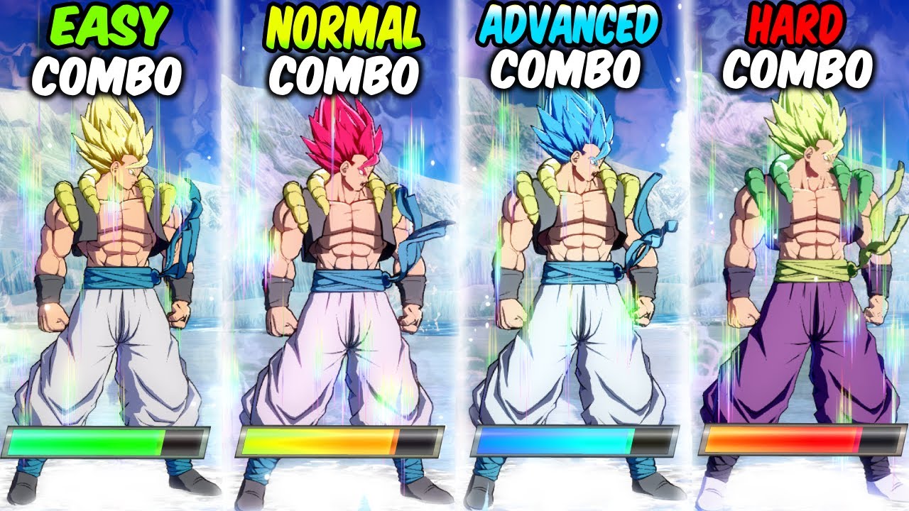 DBFZ New Combos - Easy vs Normal vs Hard Combos with Gogeta!