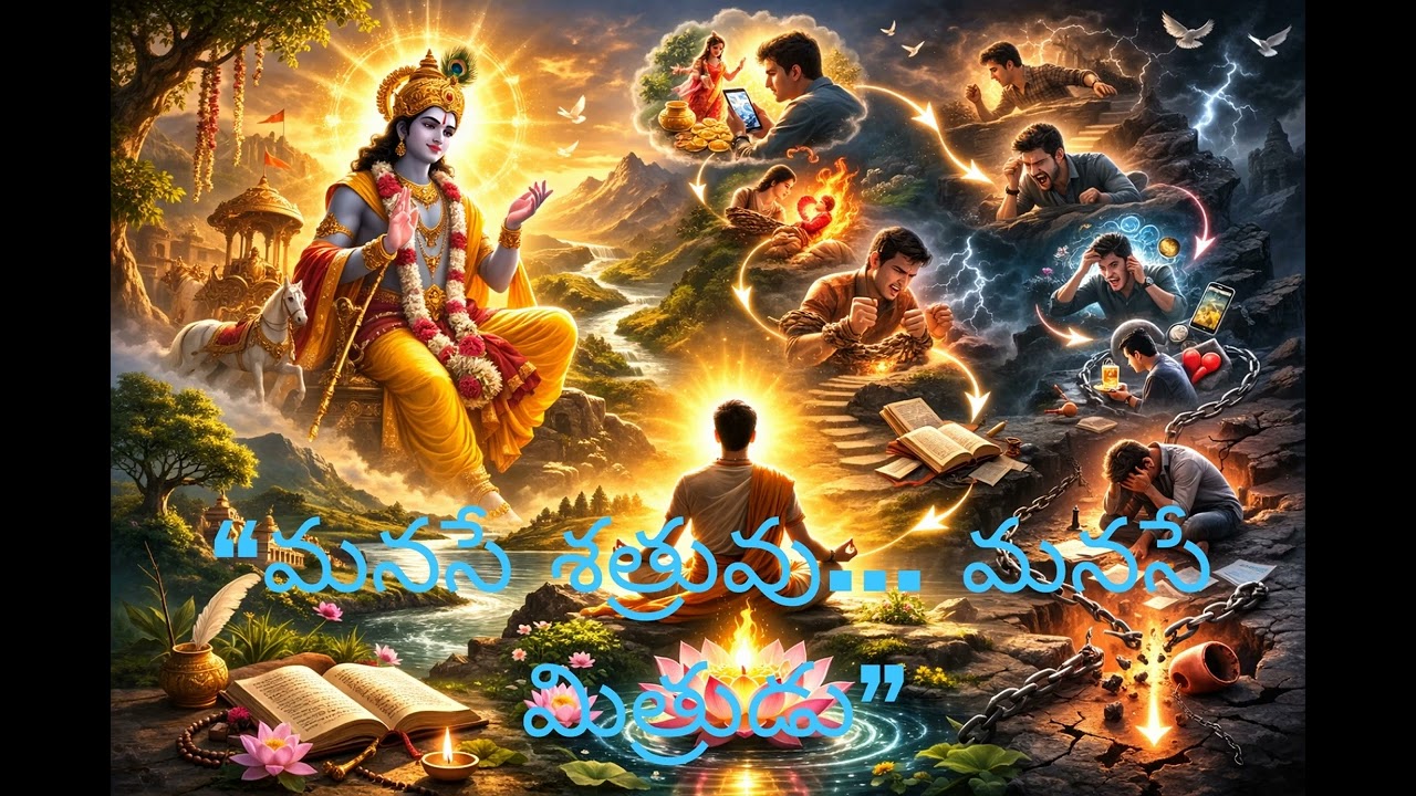 మనసు ఎలా పడిపోతుంది? ఎలా లేచిపోతుంది? సాంఖ్యయోగం 61 నుండి 65 శ్లోకాల విశ్లేషణ#bhagavadgita#devotion