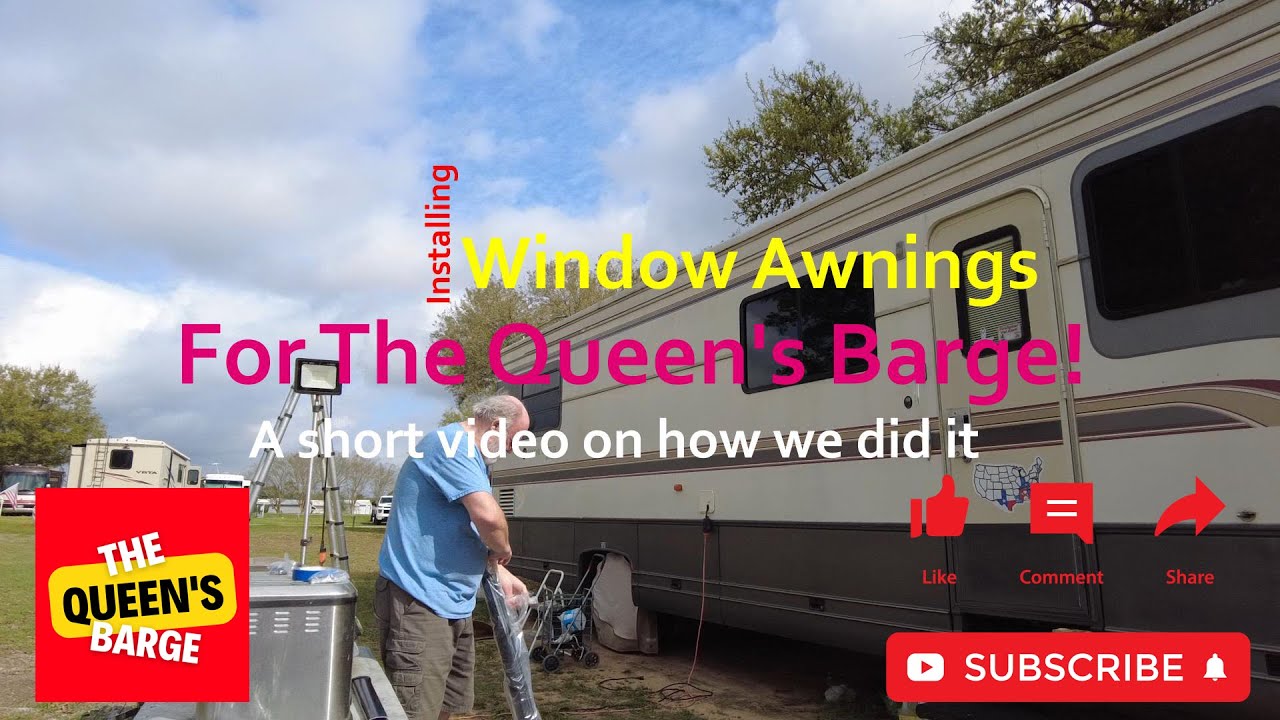 Short Video: Installing Simply Shades Carefree Window Awnings #diy @TheQueensBarge