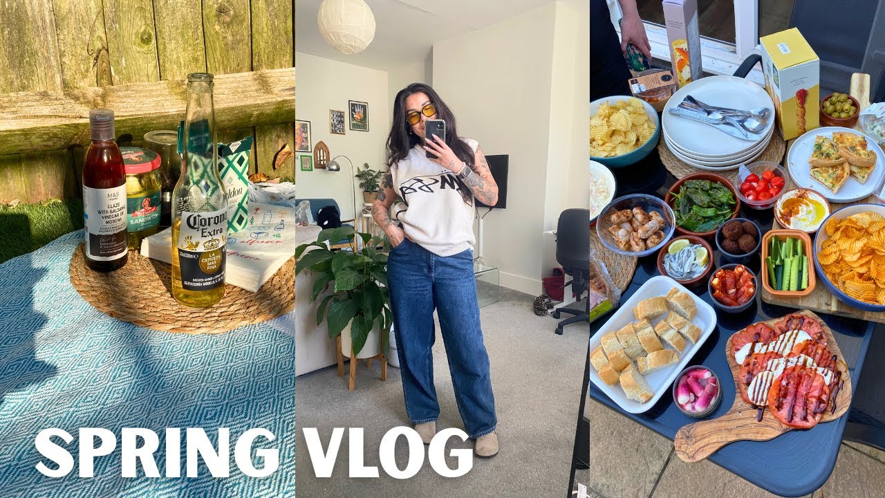 spring vlog 🌸 casual day, shopping & girls night picnic