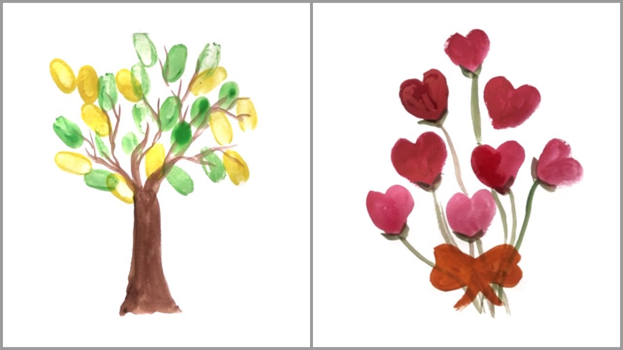 Flower Drawings easy step by step drawings for beginners | Easy Tree Drawing Ideas