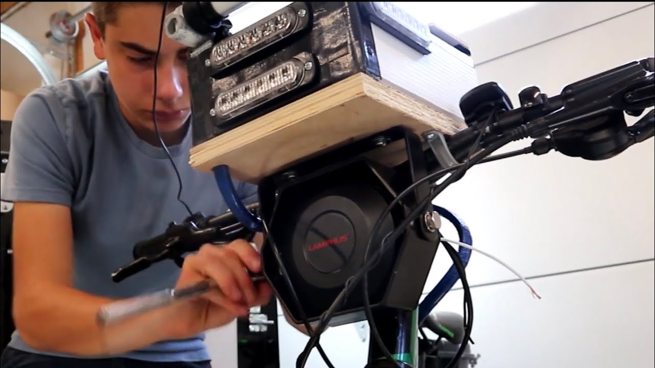 Installing a new police siren on my bike