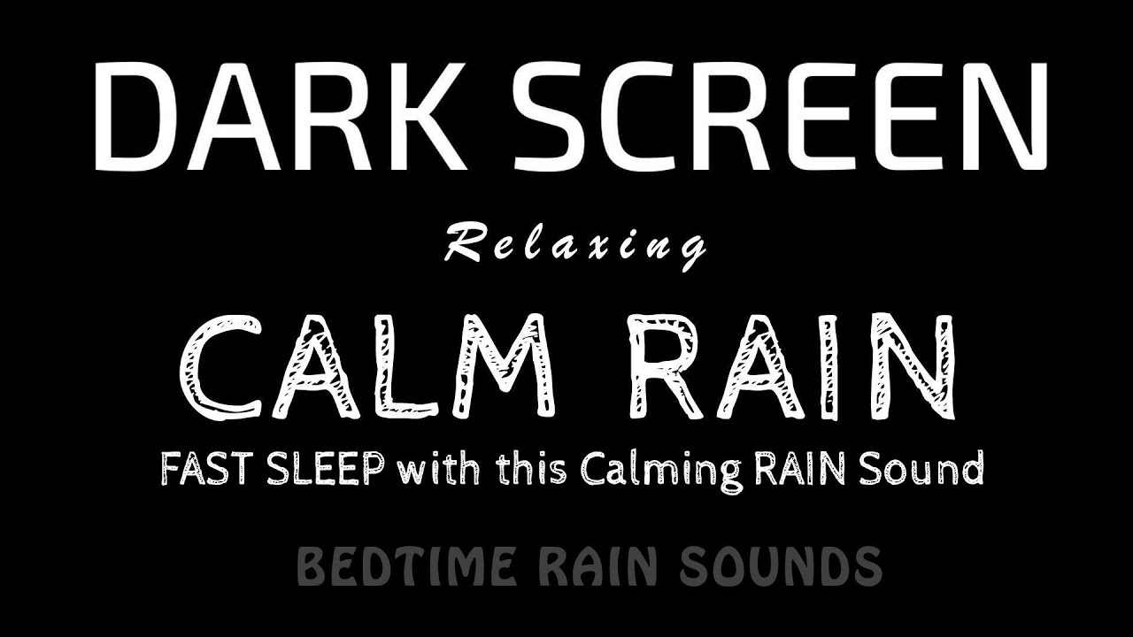 Instant Stress Relief & FAST SLEEP with this Calming RAIN Sound for Deep Sleep | Black Screen