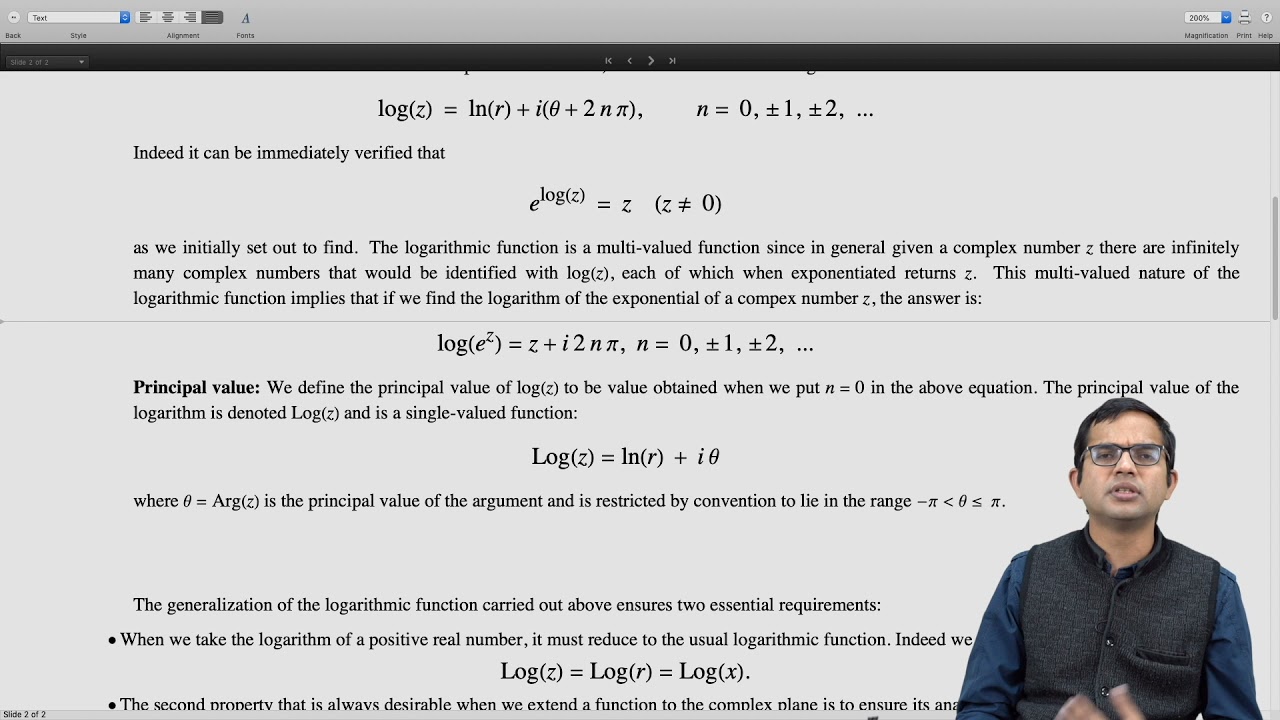 mod02lec16 - Complex logarithm