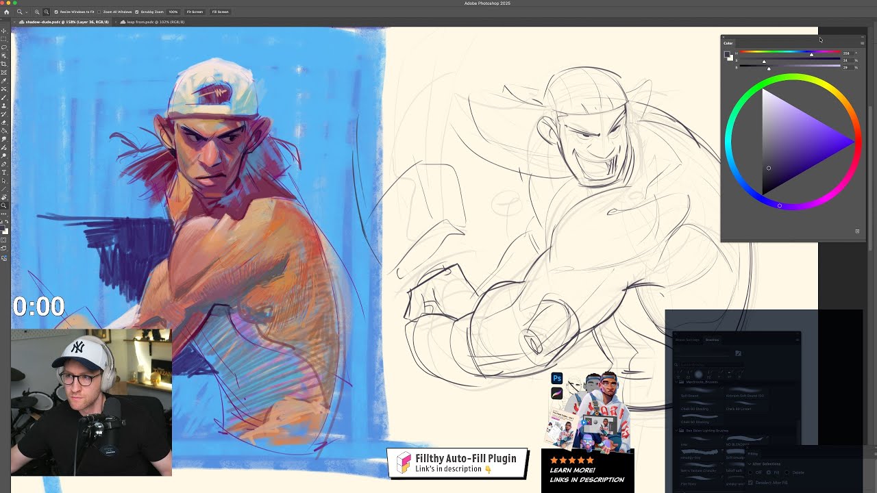 Stylized art study and chatting ✏️
