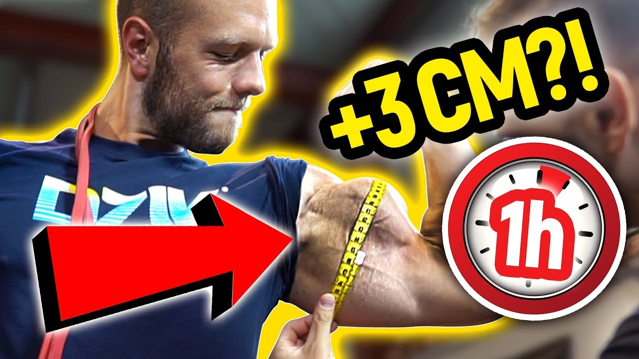 Jak Zwiększyć OBW&Oacute;D BICEPSA w 60 MINUT *POMPA CHALLENGE*