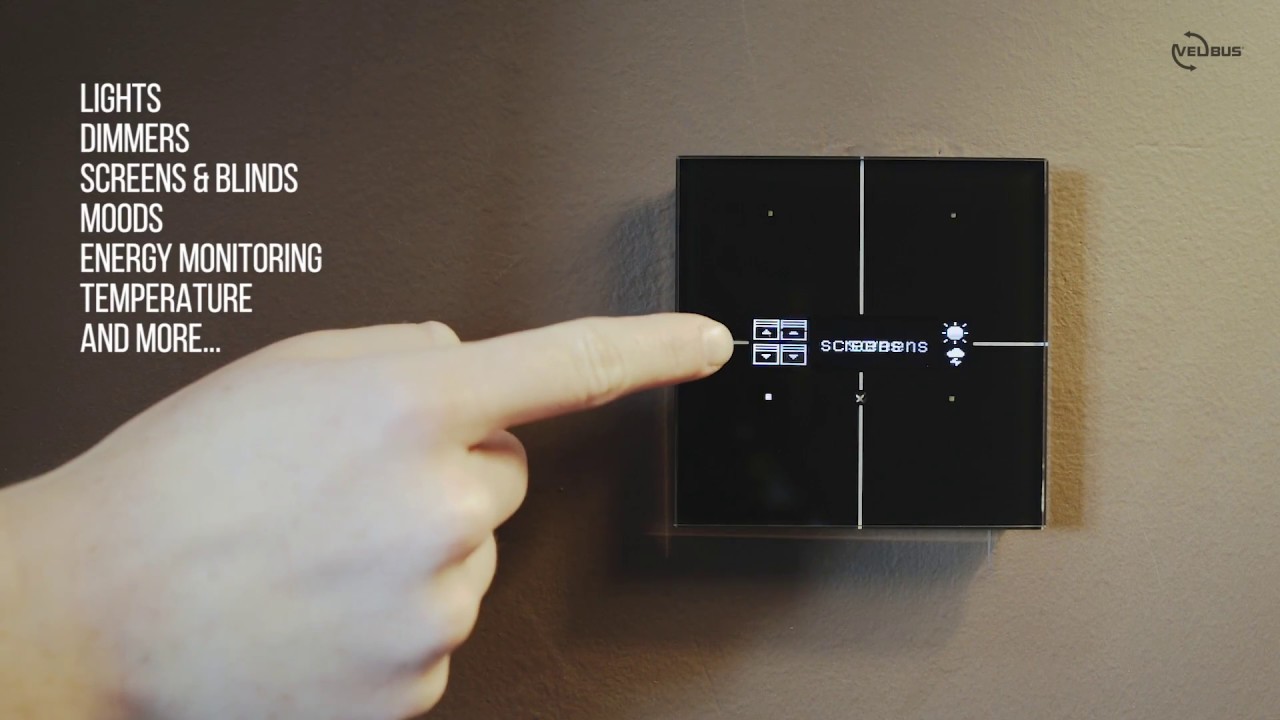Velbus domotics: Glass touch control modules
