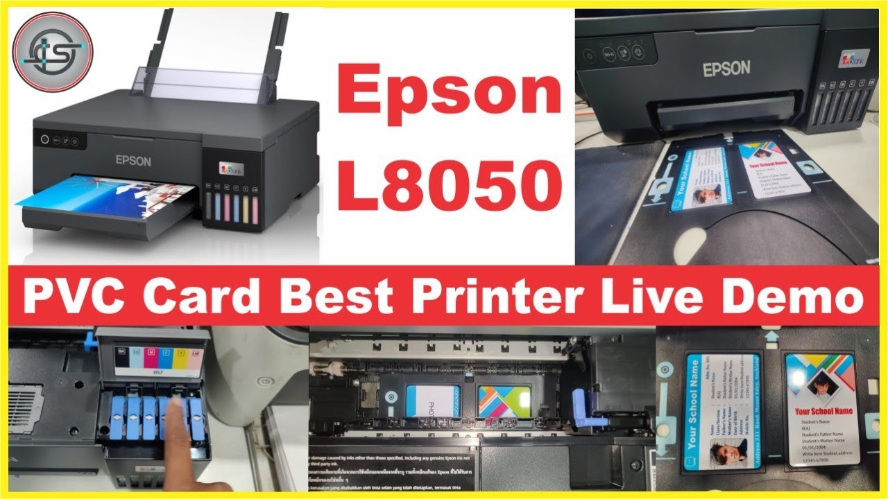 Epson L8050 PVC Card printing live Demo