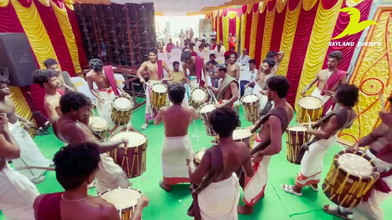 Tamil Nadu Wedding Event celebrating with Kerala chendamelam Skyland Events Book| 8891121272