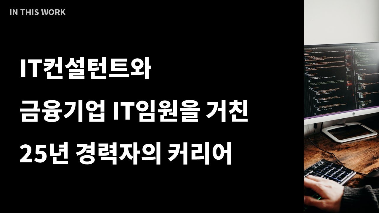 IT컨설턴트와 금융기업 IT임원을 거친 25년 경력자의 커리어