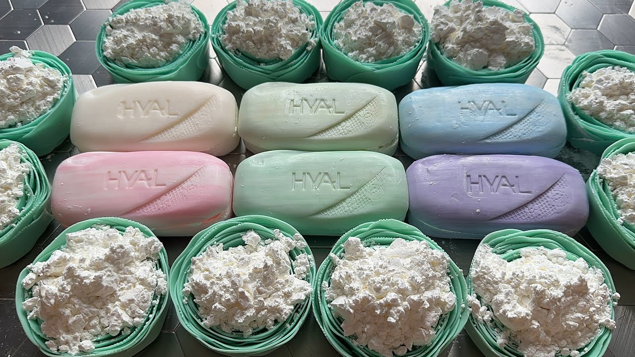 ASMR BREAKING SOAP WITH STARCH | ХРУСТ БЕЗЕ 🤤