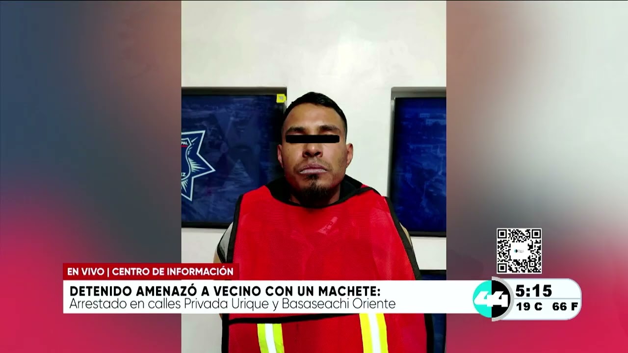 Detenido amenazó a vecino con un machete