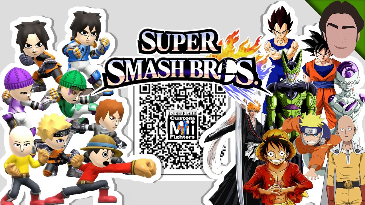 Goku, Naruto, Saitama, & MORE! - Custom Mii Fighter QR Codes for Smash Bros