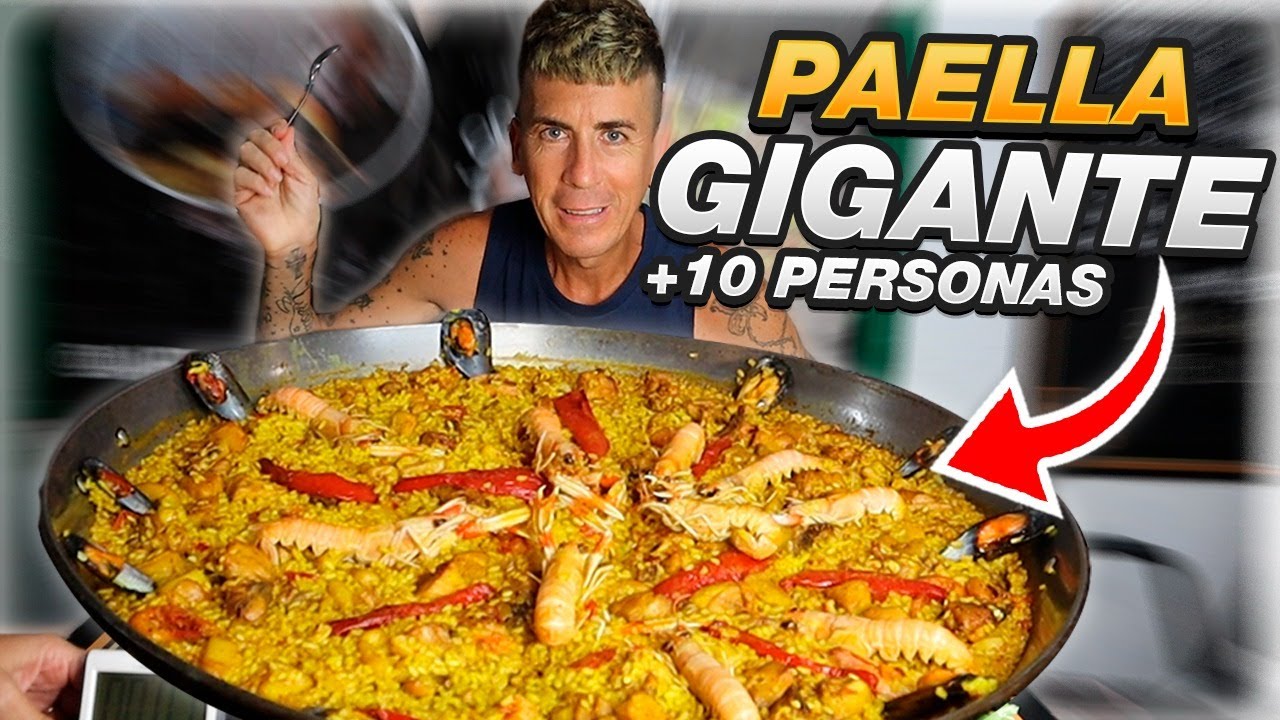 ME ENFRENTO A UNA PAELLA GIGANTE para +10 PERSONAS **ASÍ REACCIONAN al VERME COMER**