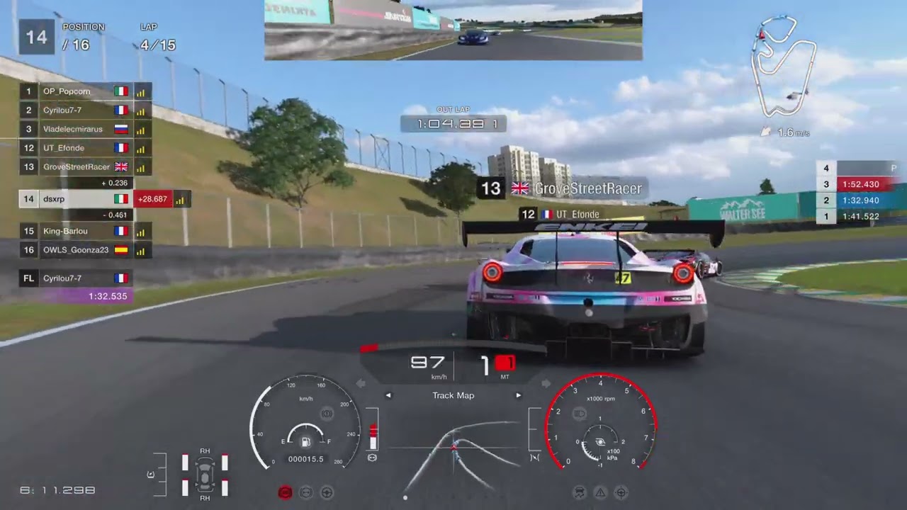 GT7 Daily Race C | Hard Top Split Battles | Autodromo De Interlagos Gr3 | Full Race Onboard