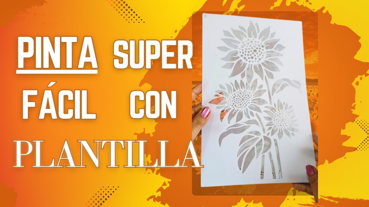 Pintar nunca fue tan fácil con este molde para girasoles | Técnica de estarcido |