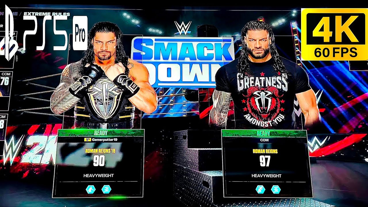 Wwe2k24 Roman Reigns vs Roman Reigns Ps5Pro [4K 60FPS] gameplay